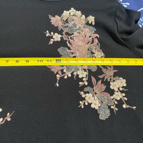 Zara Black A Line Japanese Inspired Dress Size XL - Picture 6 of 11